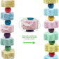 2 Pack Mineral Block Chew Toys with Colorful Beads and a Bell, Bird Beak Grinding Stone, Cage Accessories for African Grey, Budgies, Cockatiels, Small to Medium Birds