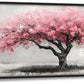 Extra Large Framed Pink Tree Wall Art,Abstract Tree of Life Wall Decor,Pink and Grey Pictures for Living Room,Canvas Print Painting Modern Artwork Bedroom Office Bathroom Home Decor 60L x30W