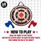 NSG Tomahawk Toss - Foam Axe Throwing Game for Kids - Two Lightweight Axes with Large Easy Stick Target, Wood/Black/red/Blue (JS7000)