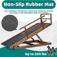 Dog Ramp for Bed, Adjustable Pet Ramps for Dog to Get on Bed, Non-Slip Rubber Surface - Folding Wooden Dog Ramp for Small/Large/Old Dogs, Adjustable up to 31 inch High Beds, Safety Railings