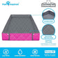 Paw Inspired Critter Box Washable Cage Liner, Reversible Fleece Bedding with Raised Sides for Guinea Pigs and Other Small Animals (2x4 (12" Grids), Gray/Pink)