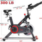 Sunny Health & Fitness Magnetic Exercise Bike, 44LB Flywheel & 300LB Weight Capacity for Intensive Home Workout, Indoor Cardio Training w/4-Way Adjustable Seat, Optional Free SunnyFit App Connection