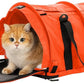 SturdiBag Pro 2.0 Pet Travel Carrier for Cats and Dogs | Soft Sided Pet Carrier Bag with Safety Clips and Seatbelt Straps for Car Travel | XL, Orange