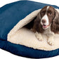 Snoozer Luxury Microsuede Cozy Cave Pet Bed, Large - Sapphire
