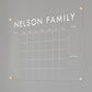 Personalized Clear Acrylic Calendar for Wall, Calendar Whiteboard for Wall, Dry Erase Wall Calendar, Wall Calendar Organizer System for Home (Block, White, 38"W x 26"H)