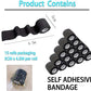 Self Adhesive Tape Wrap 15Rolls,Non-Woven Self Adherent Vet Wrap Tape,5CM x 4.5M Cohesive Bandage Tape for Wrist & Ankle,Elastic Grip Cover (Black-15ROLLS)