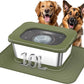 Decflow 10L Stainless Steel Dog Water Bowl, No Spill Anti-Splash Dog Bowls with XXL Silicone Mat, Spill-Proof Slow Feeder for Messy Drinkers, Heavy Duty Pet Bowls for Indoor/Outdoor Use