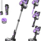 DEVOAC S10 Cordless Vacuum Cleaner, 45Kpa 50mins Lightweight Stick Vacuum with Powerful Suction for Home, Rechargeable, Self-Standing, Handheld Vacuum Cleaners for Hardwood Floors, Carpets Violet