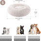 Love's cabin Calming Cat Bed for Indoor Cats, Anti-Anxiety Donut Round Dog Bed, Fluffy Faux Fur Washable Pet Bed for Small Medium Dogs and Cats,Tie-Dye/Coffee,20in
