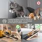 ABORON Antislip Wooden Dog Ramp for High Bed Couch Car, 5-Level Adjustable Folding Pet Ramp for Small & Large Old Dogs & Cats, 17.7" Extra Wide 51" Long, Rubber Mat, Supports up to 200 lbs