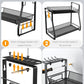 Pawfly Aquarium Tool Organizer, Detachable Metal Fish Tank Accessory Organizer, Aquascaping Tool Storage Rack for Terrariums, Shrimp Tanks & Planted Tanks, Fish Tank Maintenance Tool Holder Shelf
