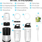 Consciot CB08 11-Piece Blender for Kitchen and Personal Size, Blend Shakes and Smoothies, Frozen Drinks, Baby Food, Spreads & More, 3 Portable To-Go Cups & 2 Spout Lids & 1 Solid Lid, 900 Peak Watts
