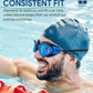Swim Goggles, Polarized Adult Swimming Goggles Bungee Strap No Hair Pulling Anti-fog Pool Goggles for Men Women