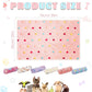 6 Pack Guinea Pig Cage Liner, Washable Guinea Pig Fleece Blankets Beding Accessories, Flannel Throw Warm Sleep Mat, Pet Pee Pads for Small Animal Hamster Rabbit Puppy Cat (Light Color, 30x20 Inch)