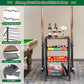 Pool Stick Holder Rack Stand for 8 Cue Sticks - Billiard Game Room Storage Cart with Organizer for Balls, Pool Table Accessories and Equipment - Heavy Duty Floor Stand Cue Stick Rack for Home or Bar