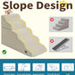 Dog Step for Bed, Dog Stair 5-Step 35D Pet Stair 19.7" H for High Bed or Sofa Non-Slip Balanced Pet Step Indoor, Beige