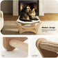 Cat Hammock Bed, Wooden Elevated Cat Beds with Natural Sisal Scratching Mat, Cats Scratcher Bed with Removable Soft Cushion, Cats Scratching Beds with Wood Frames, 22" L x 17.7" W