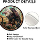 Lygond Metal Sign Tin Sign Circular Stained Glass Vulture Boho Office Decor for Pet 12×12 Inches