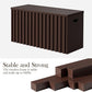 UEV Storage Bench,39.4" Wood Box, Storage Trunk with 2 Safety Hinges, Ottoman Storage Chest, Fluted Storage Bench for Bedroom, Entryway, Living Room (Walnut)
