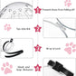 Cat Muzzle for Grooming Cat Adjustable Hood with Paw Covers Nail Clipper Trimmer Brush Tick Remover Tool Kitten Breathable Anti Bite Muzzles Silicone Anti Scratch Boots for Cats Bathing Shaving