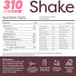 310 Nutrition All-In-One Meal Replacement Shake Powder - Plant-Based Protein Smoothie Blend w/High Fiber, Probiotics & Adaptogens - Low Carb, Vegan, Keto & Paleo Friendly - Strawberry - 28 Srv
