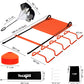 Yes4All Agility Ladder Speed Training Equipment Set - 1 Adjustable Agility Ladder, 12 Soccer Cones, 5 Hurdles, Jump Rope, Running Parachute - Speed & Agility Training Equipment for All Ages