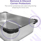iPrimio Premium Stainless Cat Litter Box for Easy Cleanup - Durable and High Sides Stainless Steel Litter Box with Step Scoop - Mat Elevated for Cats - Scratch and Bite Proof - Dark Grey