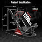 Dripex Leg Press Machine, Leg Press Machines for Home Gym, Professional Leg Press Hack Squat Machine Combo with 4 Weight Plate Storage Holders for Full Lower Body Workout