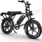 V8 Electric Bike for Adults, 20'' Fat Tire E Bike with Powerful Motor 48V 15Ah Removable Battery, 7-Speed Gears, 2 Seater E-Bike, Ebike Moped Style for Mountains, Snow, Sand, Road