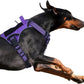 BUMBIN Tactical Dog Harness for Large Dogs No Pull, Famous TIK Tok No Pull Puppy Harness, Fit Smart Reflective Pet Walking Harness for Training, Adjustable Dog Vest Harness with Handle Purple L