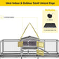 Aivituvin Rabbit Hutch 93.7" Large Rabbit Cage Indoor Outdoor Guinea Pig Cage Chicken Coop on Wheels Bunny Cage with 4 Deep No Leakage Pull Out Tray,Waterproof Roof