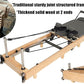 Pilates Reformer Machine, Wood Foldable Pilates Machine Equipment for Home Workout