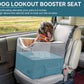Petsfit Small Dog Car Seat, Pet Travel Car Booster Seat with Safety Belt, Washable Double-Sided Cushion and Storage Pocket for Small Pet (Small, Light Grey)