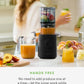 Nama J3 Compact Cold Press Juicer – Space Saving & Self Feeding for Hands-Free Operation – Lightweight, Portable Zero Waste Slow Masticating Juicer – Easy Cleanup & Assembly - Black