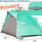Beach Tent Pop Up Beach Sun Shade Tent with UPF 50+ UV Protection, Removable Floor Zippered Privacy & Ventilation Sun Shelter Family 3 to 4 Person