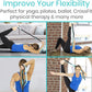 Vive Stretch Strap (75" - 10 Loops) - Leg Stretch Band to Improve Flexibility - Stretching Out Yoga Strap - Exercise and Physical Therapy Belt for Rehab, Pilates and Gymnastics with Guide Book