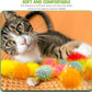 30 Pieces 1.6 inches Sparkle Pom Pom Balls for Cat - Interactive Glitter Balls, Multicolor, Best as Kitten Play Toys
