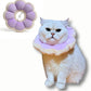 Adjustable Comfy Flower Style Elizabeth Collar for Cats Puppies Soft Recovery Cone Pet Protective Neck Collar (Purple, Small)