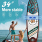 11'Stand Up Paddle Boards Surf Control with Premium SUP Board Accessories Backpack & Removable Fins, 34" Wide Inflatable Paddle Boards of All Skill Levels