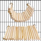 2Pcs Chinchilla Wood Ledge Hamster Wooden Flexible Platform Perch Climbing Toys Cage Accessories for Rat Mouse Sugar Glider Small Animal
