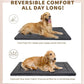 Made4Pets Dog Crate Pad Bed for Medium Dogs, Washable & Reversible, Anti-Slip Kennel Mat for Cozy Sleeping, Soft Fluffy Dog Bed for Indoor & Outdoor Use, 29"x21", Dark Gray