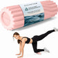 Oceanfoam Tidal Roller - Blush - Muscle Massage Foam Roller for Back Pain & Stretching - Firm and Ergonomic Wide Wave Textured - Yoga, Athletics, & Wellness - Full Size, 20" x 5"