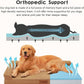 Chew Proof Dog Bed, 3" Memory Foam Dog Bed for Medium and Large Dogs, Removable and Washable Microsuede Cover, Waterproof Liner, Nonskid Bottom, 41x27 Inches XL Khaki