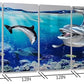 SYGALLERIER Dolphin Metal Wall Art Hand Crafted Coastal Aluminum Artwork in 5 Pieces, Modern Sea Pictures Sculpture for Living Room Bedroom Bathroom Decor