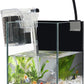 White Glass Betta Aquarium Starter Kits 1.2 Gallon Betta Fish Tank Starter Kit - LED Light & Self-Cleaning Filter Included