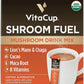 VitaCup Shroom Fuel, Mushroom Based Instant Coffee Alternative Packets, Mushroom Coffee Substitute w/Cacao, Cinnamon, Chaga, Lions Mane, & Maca for Energy, Immune Support, & Focus, 10 ct