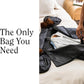 Halfday Convertible 2-in-1 Garment Duffel Weekender Bag 45L | Wrinkle-Free Travel, Hanging Suit Compartment, Shoe Pockets, Trolley Sleeve. Durable & Water-Resistant Carry-On, Shadow