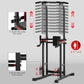 Outdoor Basic Power Tower Max Pull Up Bar and Dip Station - Heavy Duty 1600LBS Weight Capacity, Reinforced Steel Frame for Maximum Stability, Multi-Function Home Gym Equipment with Adjustable Height for Strength Training Fitness