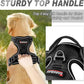 BARKBAY No Pull Dog Harness Front Clip Heavy Duty Reflective Easy Control Handle for Large Dog Walking(Black,XL)