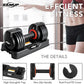 25/55 lbs Pair Adjustable Dumbbells Set, Adjustable Weights Dumbbells Set for Men and Women with Anti-Slip Fast Adjust Weight by Turning Handle,Black Dumbbell with Tray